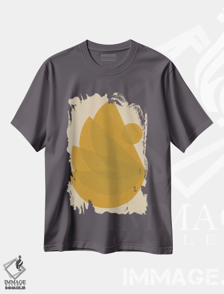 تیشرت طوسی طرح دار بی تعادلی متعادل I اثر آلیسا گالیتسینا