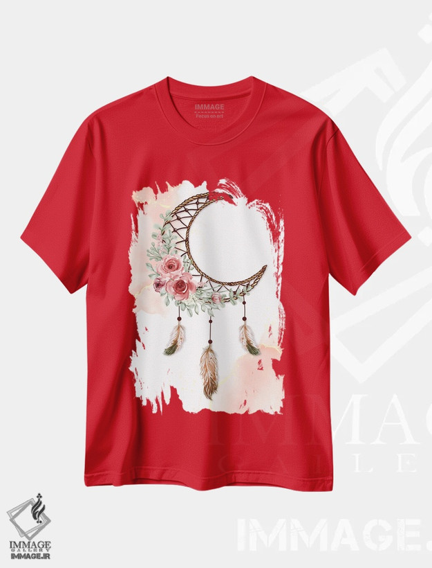 تیشرت قرمز طرح دار گیرنده رویا: هنر قبیله ای اثر آرسی بسی
