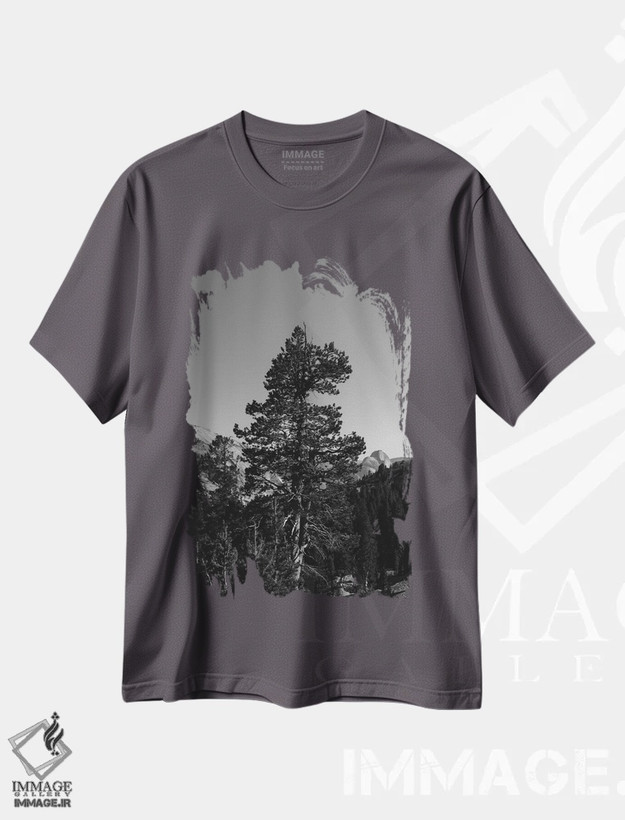 تیشرت طوسی طرح دار Yosemite National Park VI,نقطه ی اُلمستد، پارک ملی یوسیمیتی شش اثر بثانی یانگ