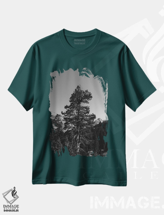 تیشرت سبز طرح دار Yosemite National Park VI,نقطه ی اُلمستد، پارک ملی یوسیمیتی شش اثر بثانی یانگ