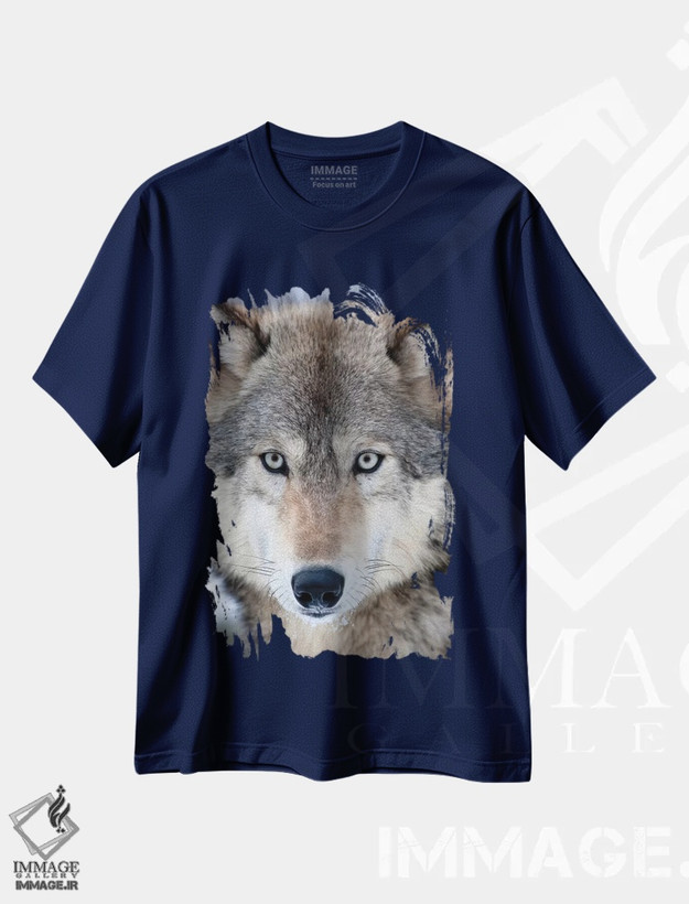 تیشرت سرمه ای طرح دار Minnesota, Sandstone, Eyes of the Wolf,آمریکا، مینه سوتا، سندستون، چشمان گرگ اثر هولیس لونی