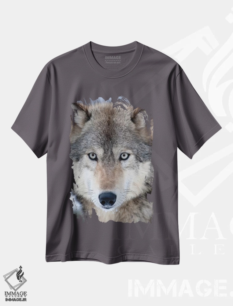 تیشرت طوسی طرح دار Minnesota, Sandstone, Eyes of the Wolf,آمریکا، مینه سوتا، سندستون، چشمان گرگ اثر هولیس لونی