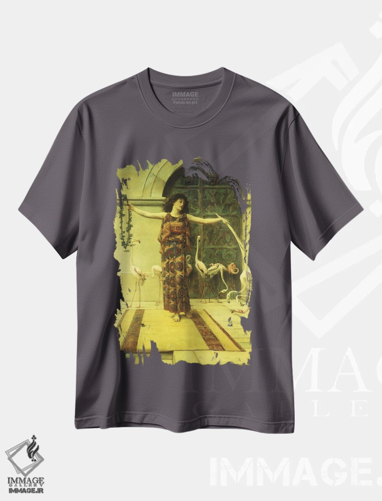 تیشرت طوسی طرح دار 1885,رقص فلامینگوها، ۱۸۸۵ اثر جان راینهارد وگلون