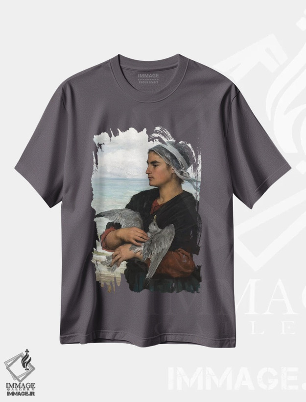 تیشرت طوسی طرح دار 1878,مرغ دریایی زخمی، ۱۸۷۸ اثر ژول برتون