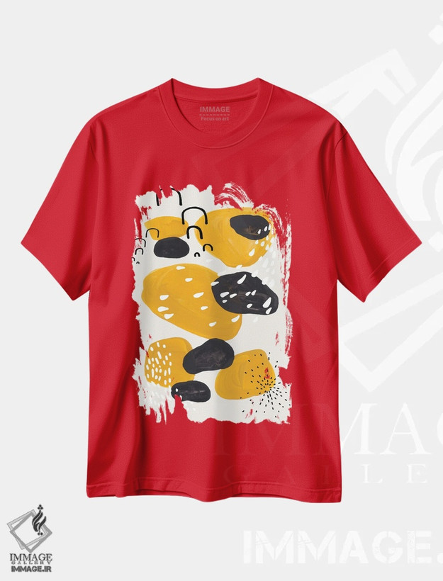 تیشرت قرمز طرح دار مهمانی پلنگی اثر ان شیپ