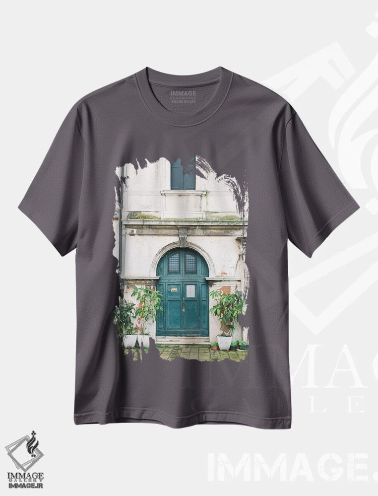 تیشرت طوسی طرح دار Venice, Italy,در آبی، ونیز، ایتالیا اثر لاولی لیتل هوم کو