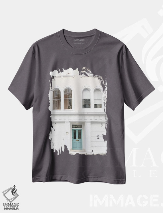 تیشرت طوسی طرح دار London, England,در آبی شماره لندن، انگلستان اثر لاولی لیتل هوم کو
