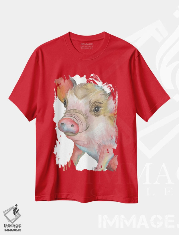 تیشرت قرمز طرح دار خوک شمارهٔ دو اثر الیزابت مدلی