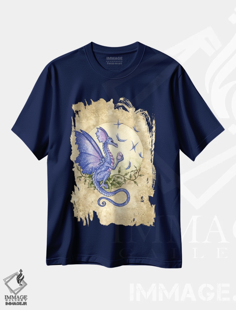 تیشرت سرمه ای طرح دار امکانات اثر امی براون
