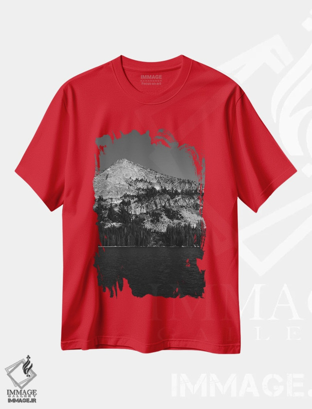 تیشرت قرمز طرح دار Yosemite National Park,دریاچه تنایا - پارک ملی یوسیمیتی اثر بثانی یانگ