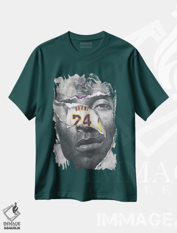 تیشرت سبز طرح دار بسکتبال عزیز اثر جوزایا جونز