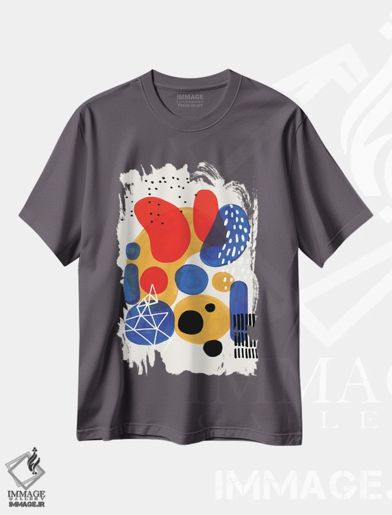 تیشرت طوسی طرح دار زمین بازی اولیه اثر ان شیپ