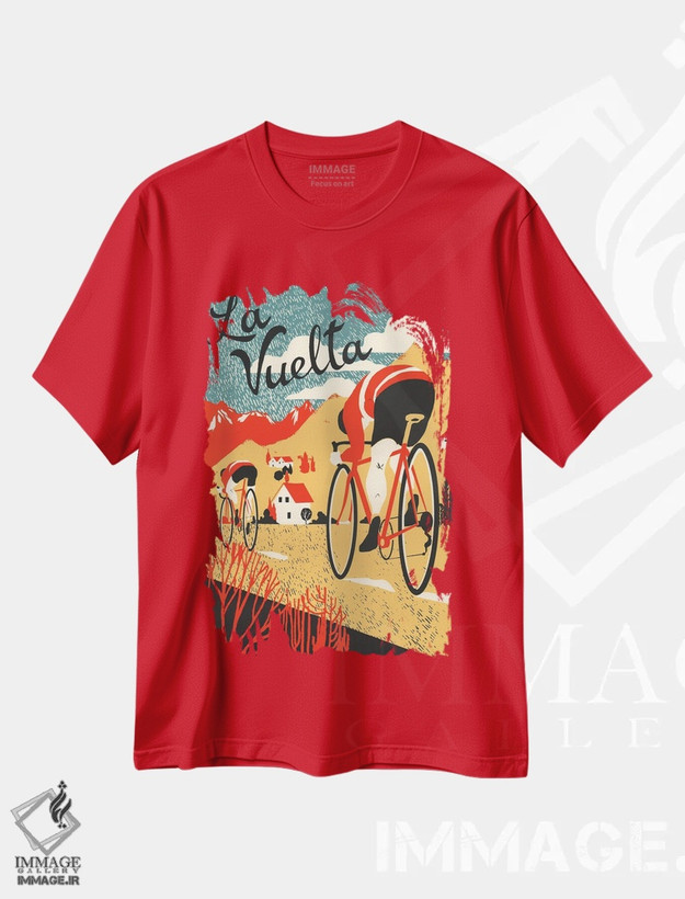 تیشرت قرمز طرح دار لا وئولتا، اثر الیزا ساوت وود