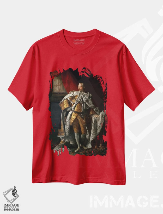 تیشرت قرمز طرح دار c.1762-64,شاه جورج سوم، حدود ۱۷۶۲-۶۴ اثر آلن رمزی