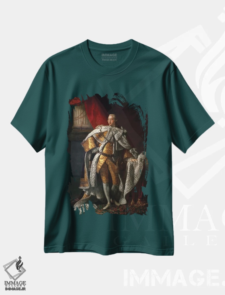 تیشرت سبز طرح دار c.1762-64,شاه جورج سوم، حدود ۱۷۶۲-۶۴ اثر آلن رمزی