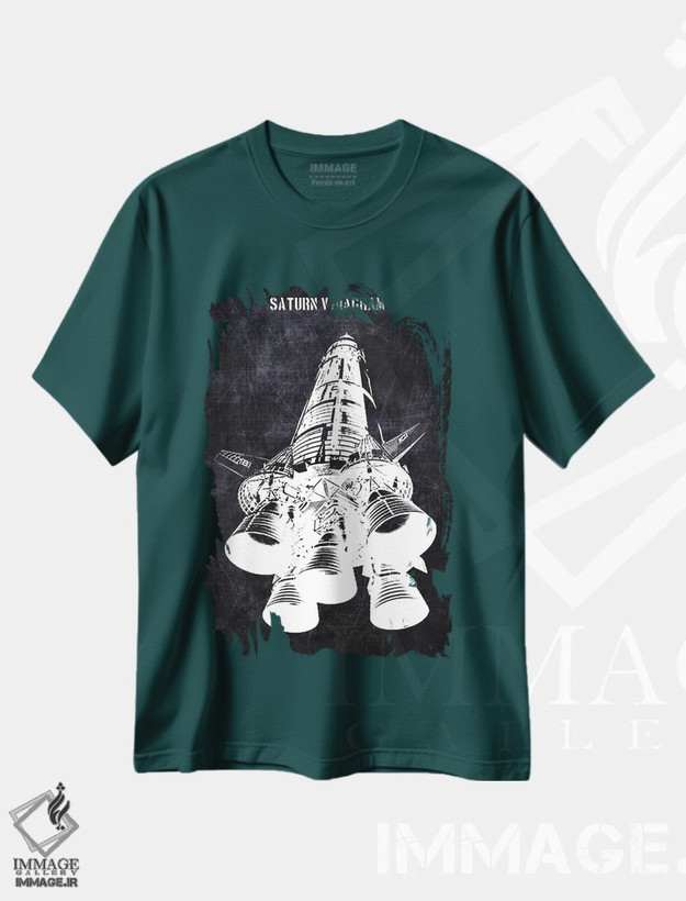 تیشرت سبز طرح دار نمودار ساترن اثر جوزف فرناندو