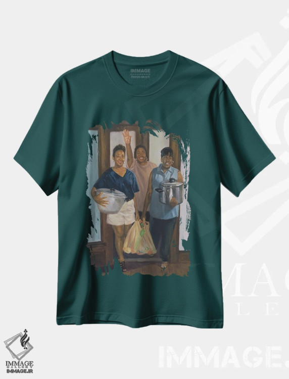 تیشرت سبز طرح دار مهمانی غذای مشترک، ۱۹۹۸ اثر کالین بوتمن