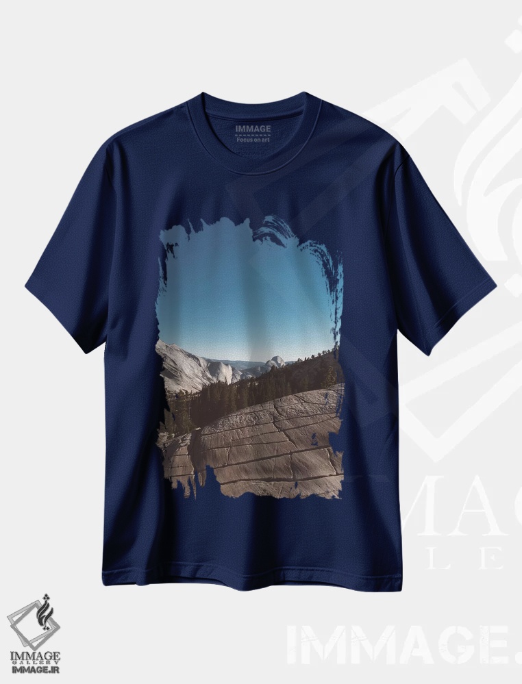 تیشرت سرمه ای طرح دار Yosemite National Park V,نقطه اولمستد - پارک ملی یوسیمیتی پنجم اثر بثانی یانگ