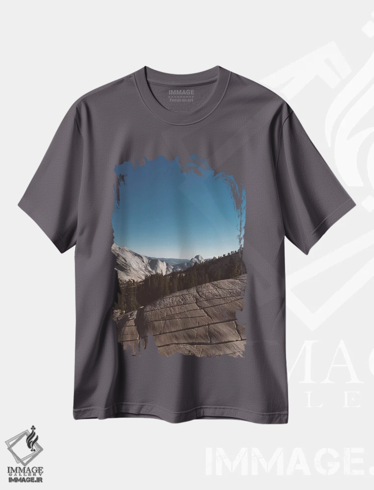 تیشرت طوسی طرح دار Yosemite National Park V,نقطه اولمستد - پارک ملی یوسیمیتی پنجم اثر بثانی یانگ