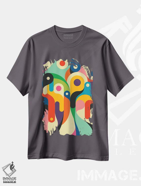 تیشرت طوسی طرح دار به سوی خانه اثر جازبری بلو