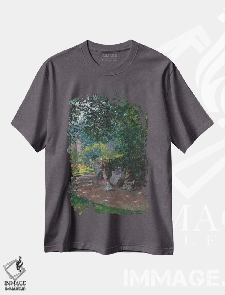 تیشرت طوسی طرح دار 1878,در پارک مونسو، ۱۸۷۸ اثر کلود مونه