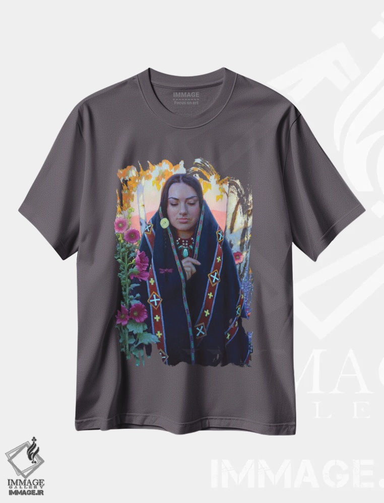 تیشرت طوسی طرح دار به سوی گرگ ومیش اثر فرانک اورداز