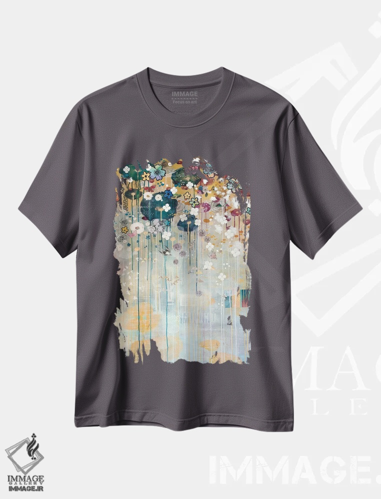 تیشرت طوسی طرح هنری ,جوهره اثر مادارا میسون