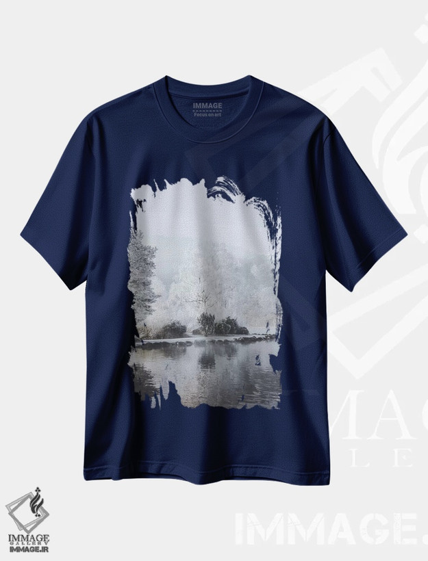 تیشرت سرمه ای طرح دار بوخس، سوئیس I اثر لوک آنتونی گرم