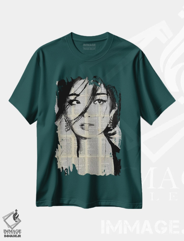 تیشرت سبز طرح دار جوجه تیغی اثر لوی جوور