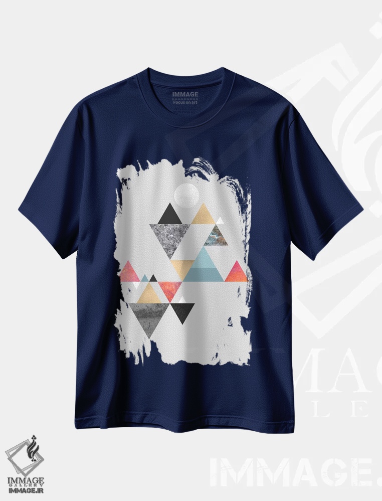 تیشرت سرمه ای طرح دار کوه یخ I اثر الیزابت فردریکسون