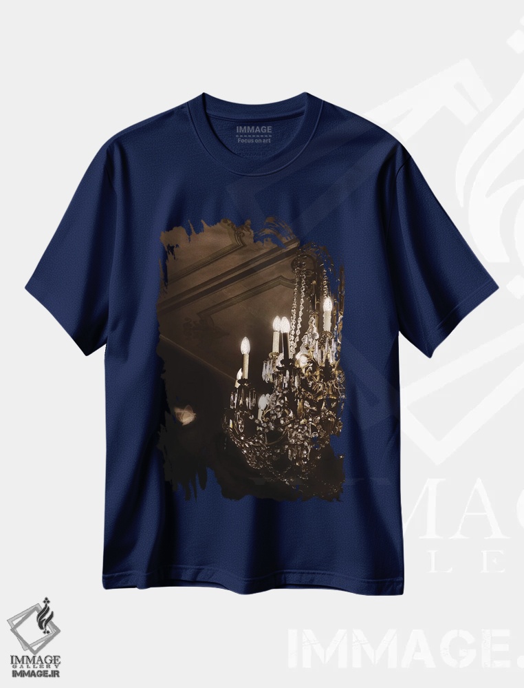 تیشرت سرمه ای طرح دار لوستر اثر آرک و گوستز