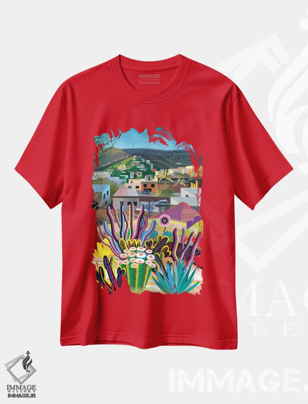 تیشرت قرمز طرح دار لوماس دل پارایسو اثر چارلز هارکر