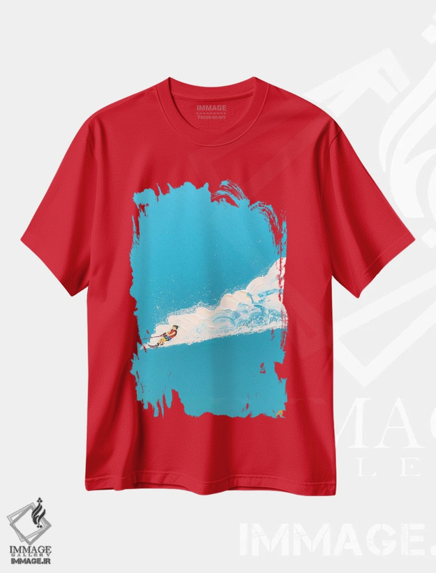 تیشرت قرمز طرح اسپرت ,سرعت اثر لنا اسمیرنُوا