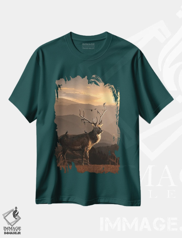تیشرت سبز طرح دار هرش اثر میلوش کارانوویچ