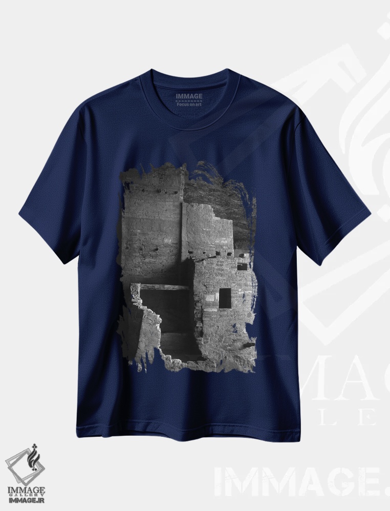 تیشرت سرمه ای طرح دار Mesa Verde National Park,کلیف پالاس، پارک ملی مسا ورده اثر انسل آدامز