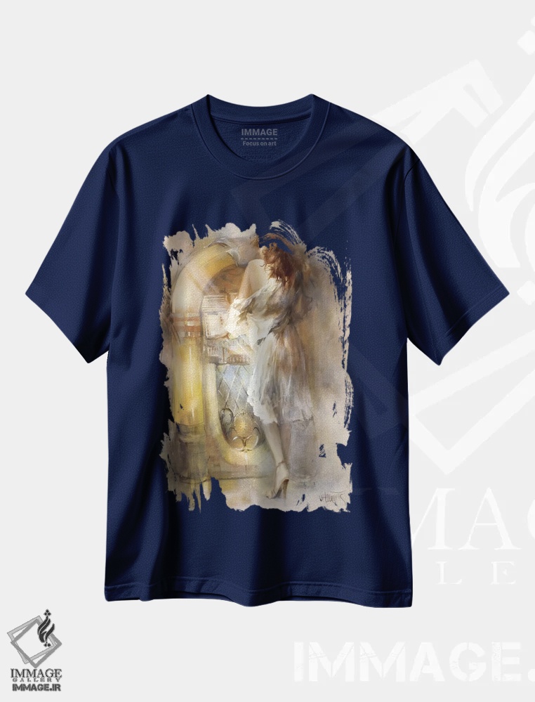 تیشرت سرمه ای طرح دار گم شده در زمان اثر ویلم هنراتس