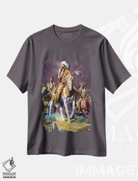 تیشرت طوسی طرح اسپرت ,"طوفان دشت" اثر دیوید من