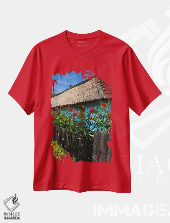 تیشرت قرمز طرح دار Jura, Summer,لهستان، یورا، تابستان اثر میکولاج گوسپودرک