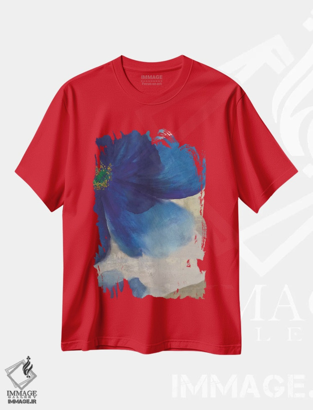 تیشرت قرمز طرح دار رویاهای نیلی IV اثر آسیا جنسن