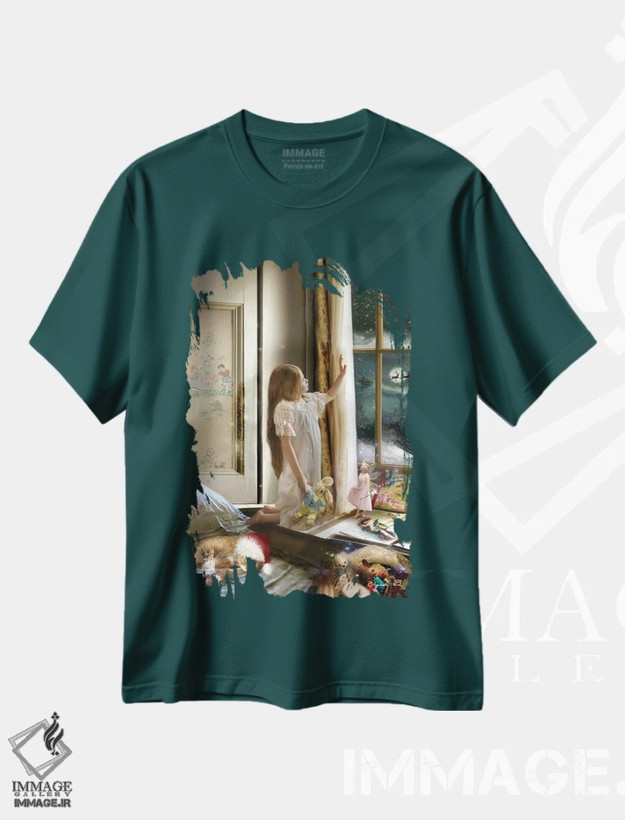 تیشرت سبز طرح دار جادوی کریسمس اثر شارلوت بیرد