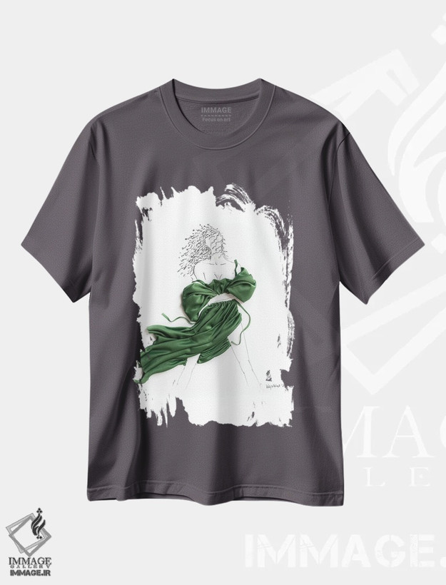 تیشرت طوسی طرح دار هیچ گاه کافی نیست اثر کِلی لوتهال