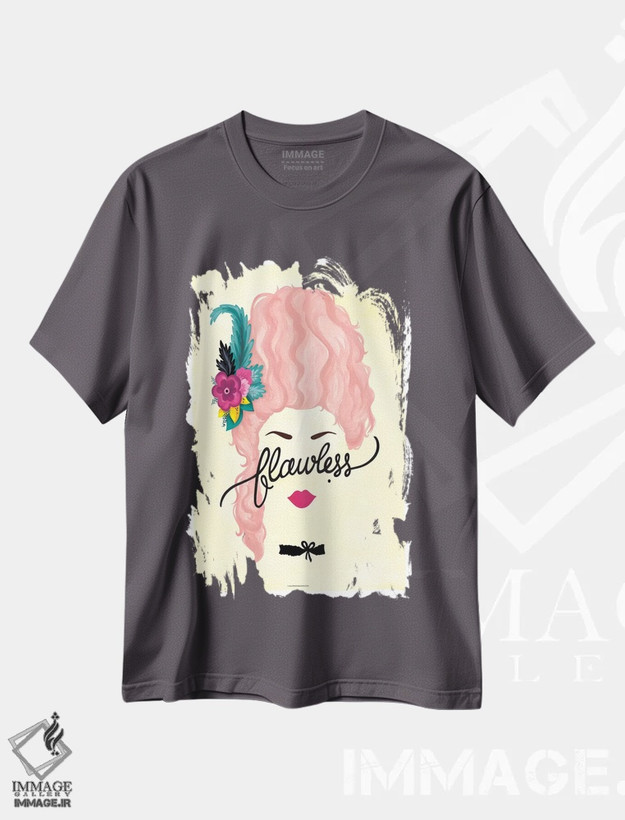 تیشرت طوسی طرح دار ماری آنتوانت اثر نور طُحمه