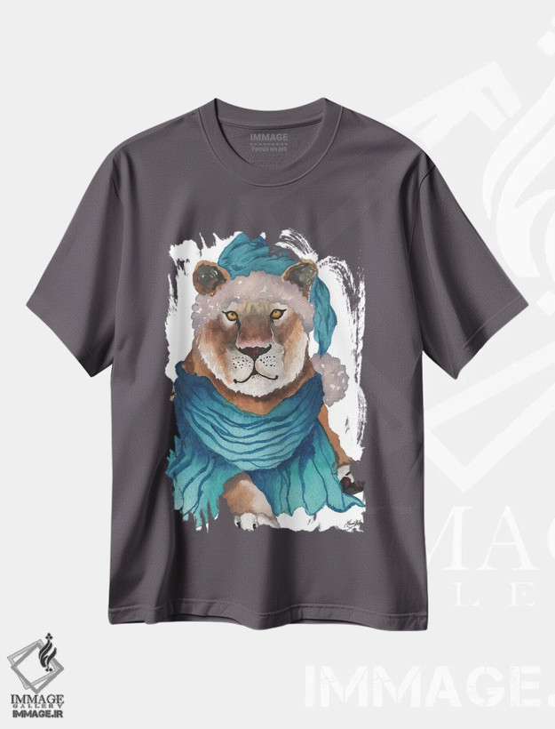 تیشرت طوسی طرح دار ببر تعطیلات پرجوش و خروش اثر الیزابت مدلی