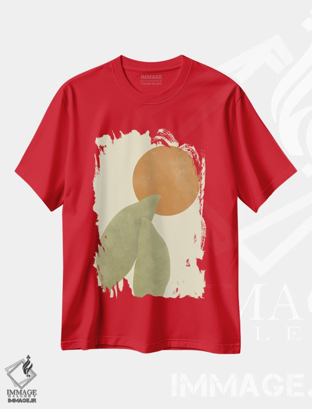 تیشرت قرمز طرح دار خورشید و ماه اثر آماندا هیوستون