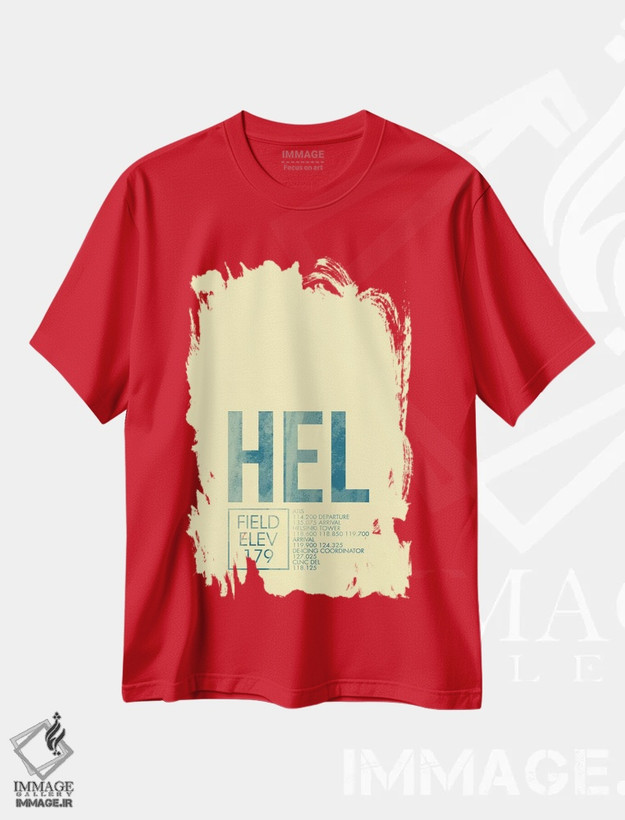 تیشرت قرمز طرح دار هلسینکی اثر لفت