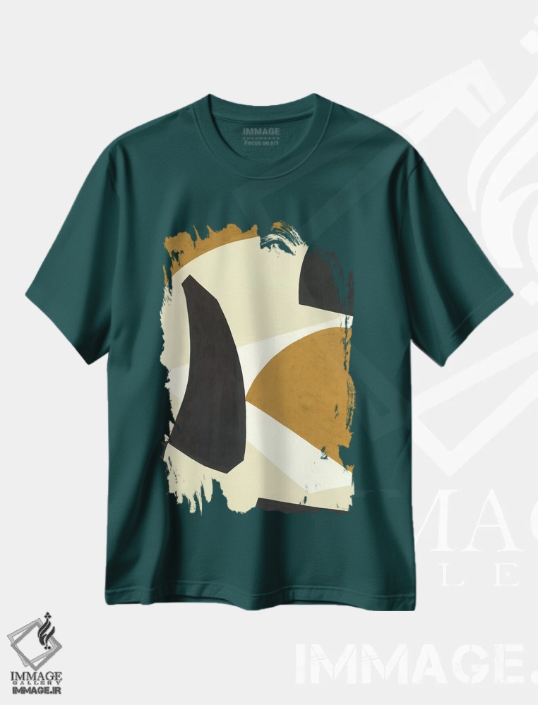 تیشرت سبز طرح دار لبهٔ جهان اثر لیز جاردین