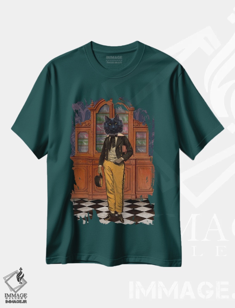 تیشرت سبز طرح دار کتابدار اثر اریکا سی. برادرز