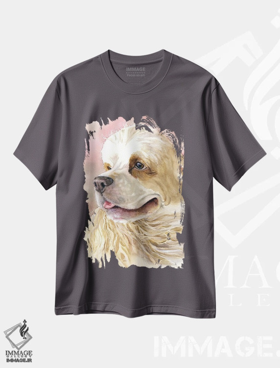 تیشرت طوسی طرح دار خامه و شکر اثر جودیت استاین