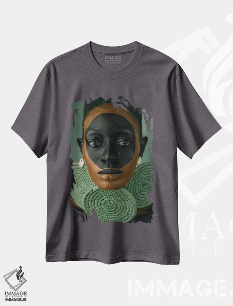 تیشرت طوسی طرح دار نفرتیتی اثر هری ادونزه