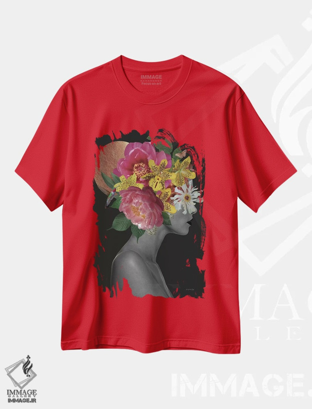 تیشرت قرمز طرح دار کورین اثر آنا پائولا هوپه